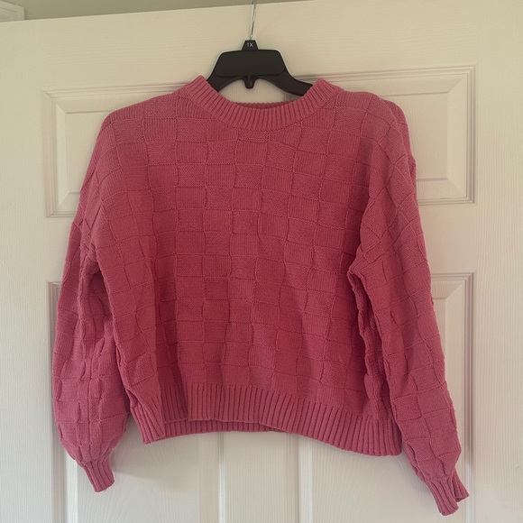 Pink Women's Crop Sweater - Picture 1 of 1